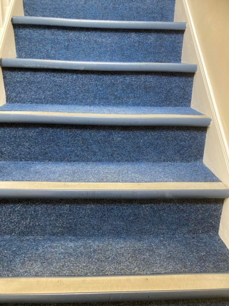 Stairs before cleaning