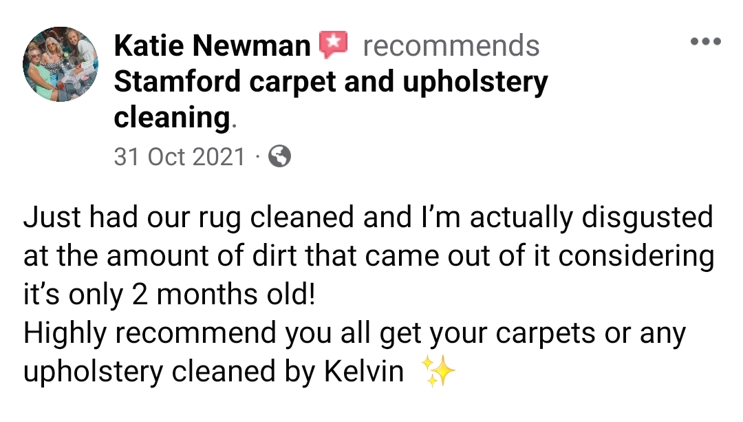 Just had our rug cleaned and I’m actually disgusted at the amount of dirt that came out of it considering it’s only 2 months old! 

Highly recommend you all get your carpets or any upholstery cleaned by Kelvin