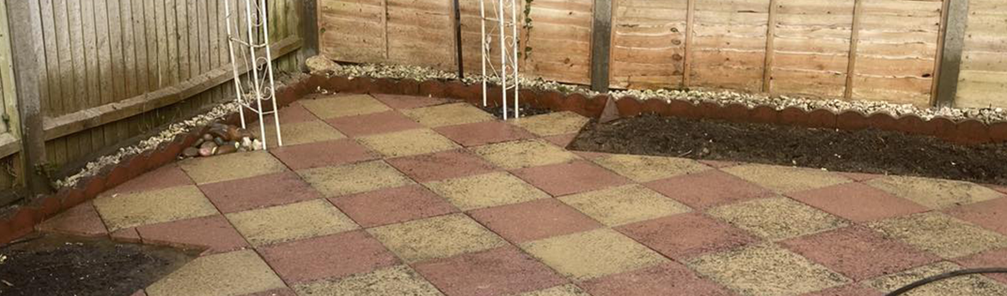 Clean patio, after pressure washing service in Stamford